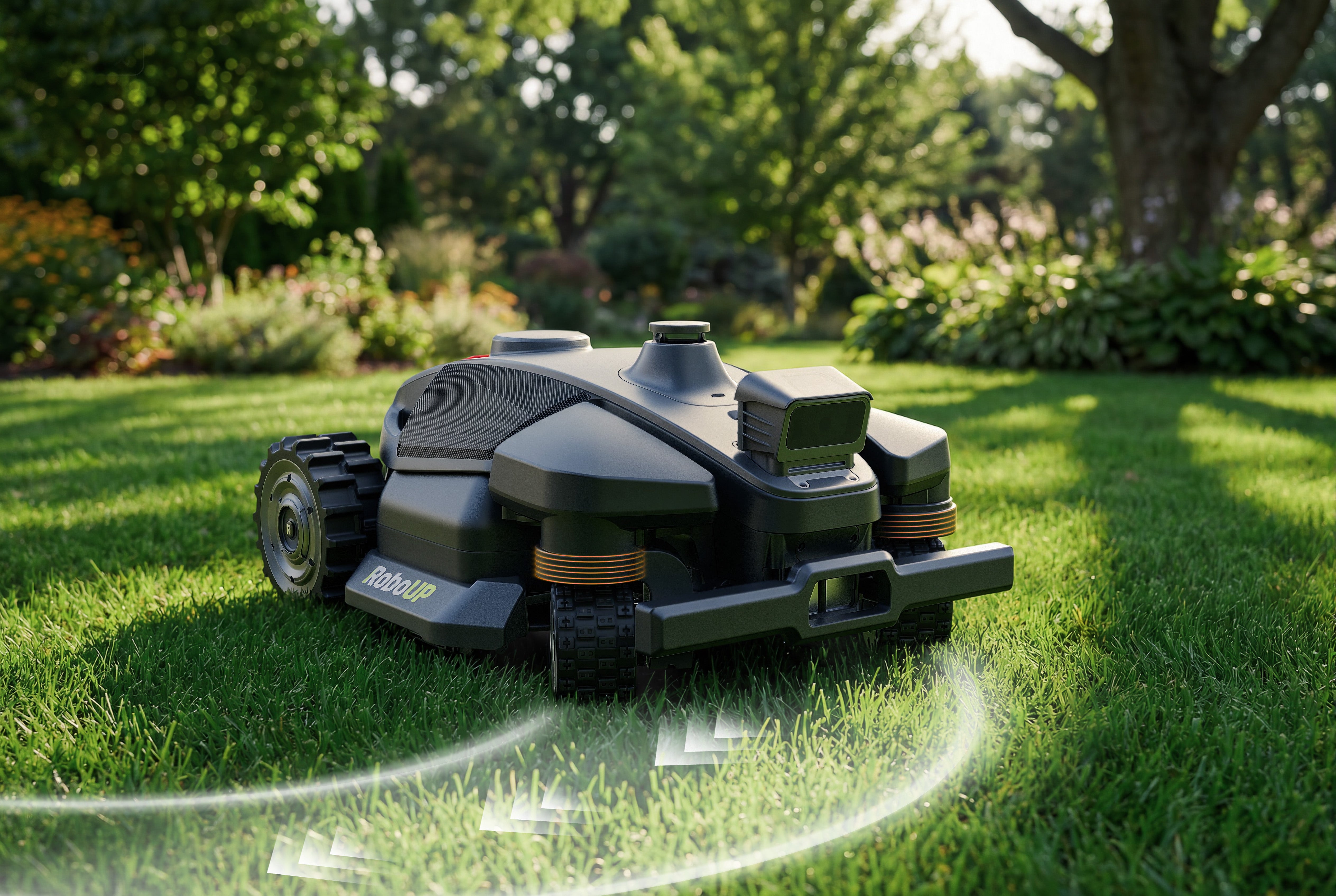 RoboUP Rhino Pro AWD N3000 – Premium Robotic Lawn Mower with RTK, 3D LiDAR &amp; All-Wheel Drive