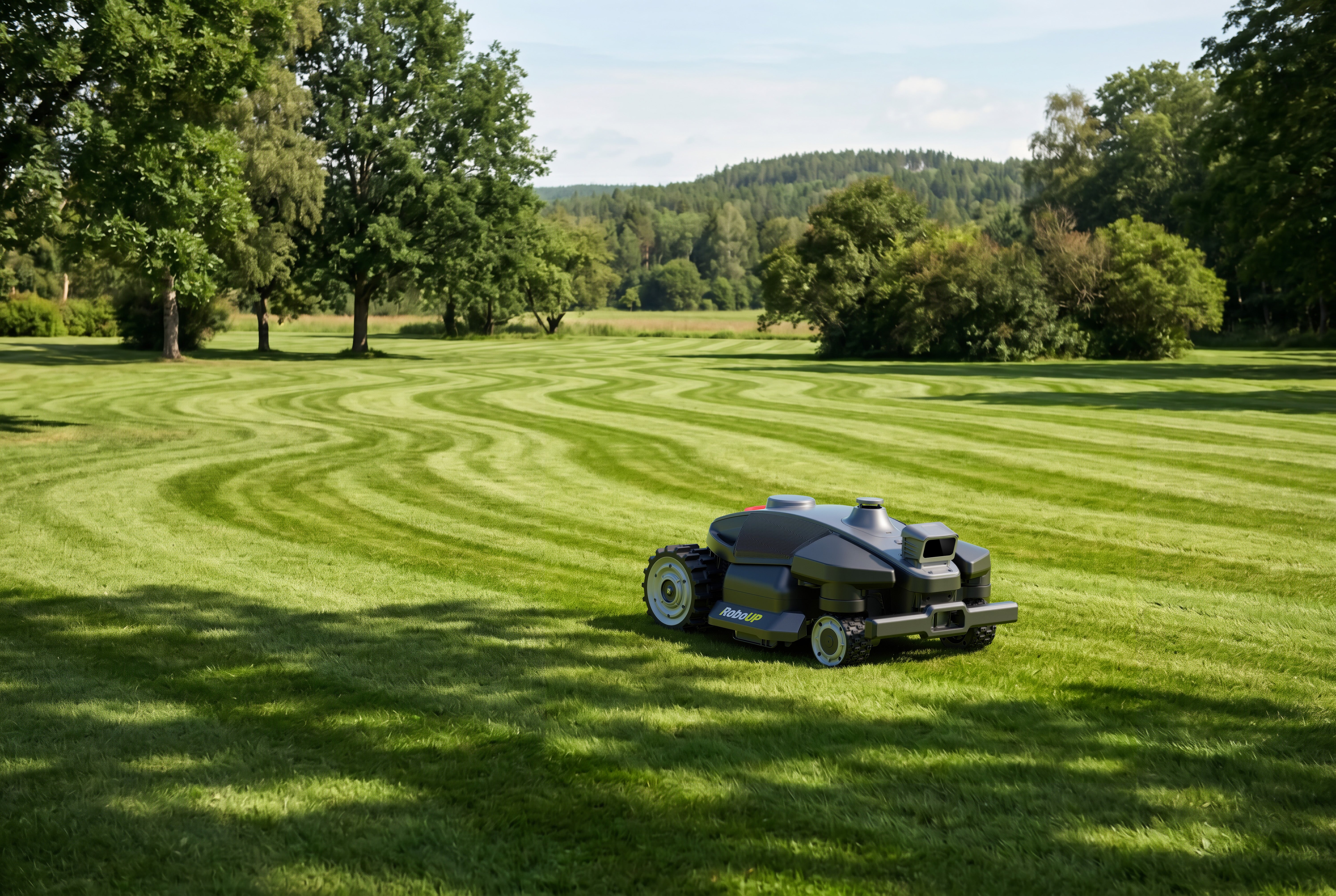 RoboUP Rhino Pro AWD N3000 – Premium Robotic Lawn Mower with RTK, 3D LiDAR &amp; All-Wheel Drive