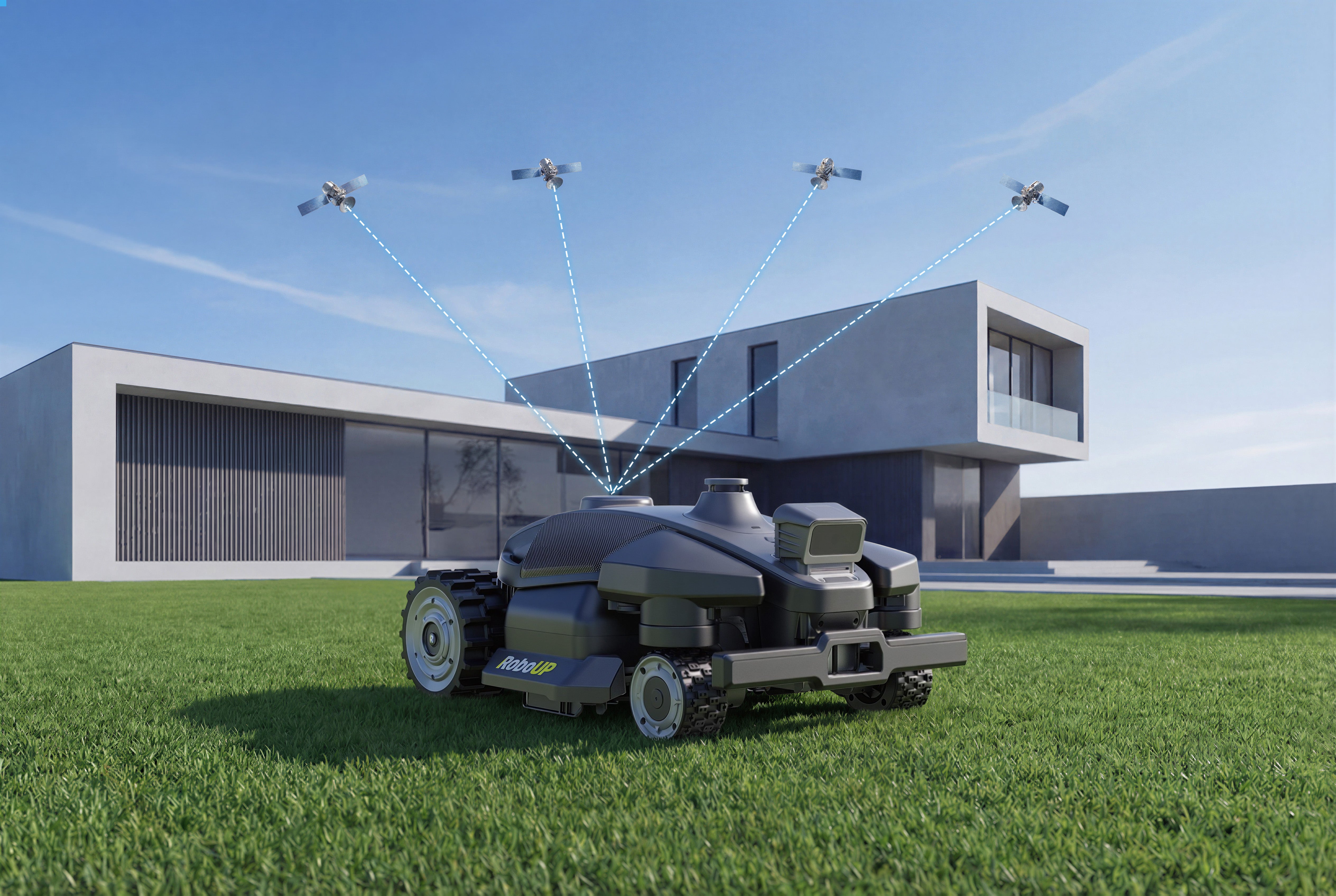 RoboUP Rhino Pro AWD N3000 – Premium Robotic Lawn Mower with RTK, 3D LiDAR &amp; All-Wheel Drive