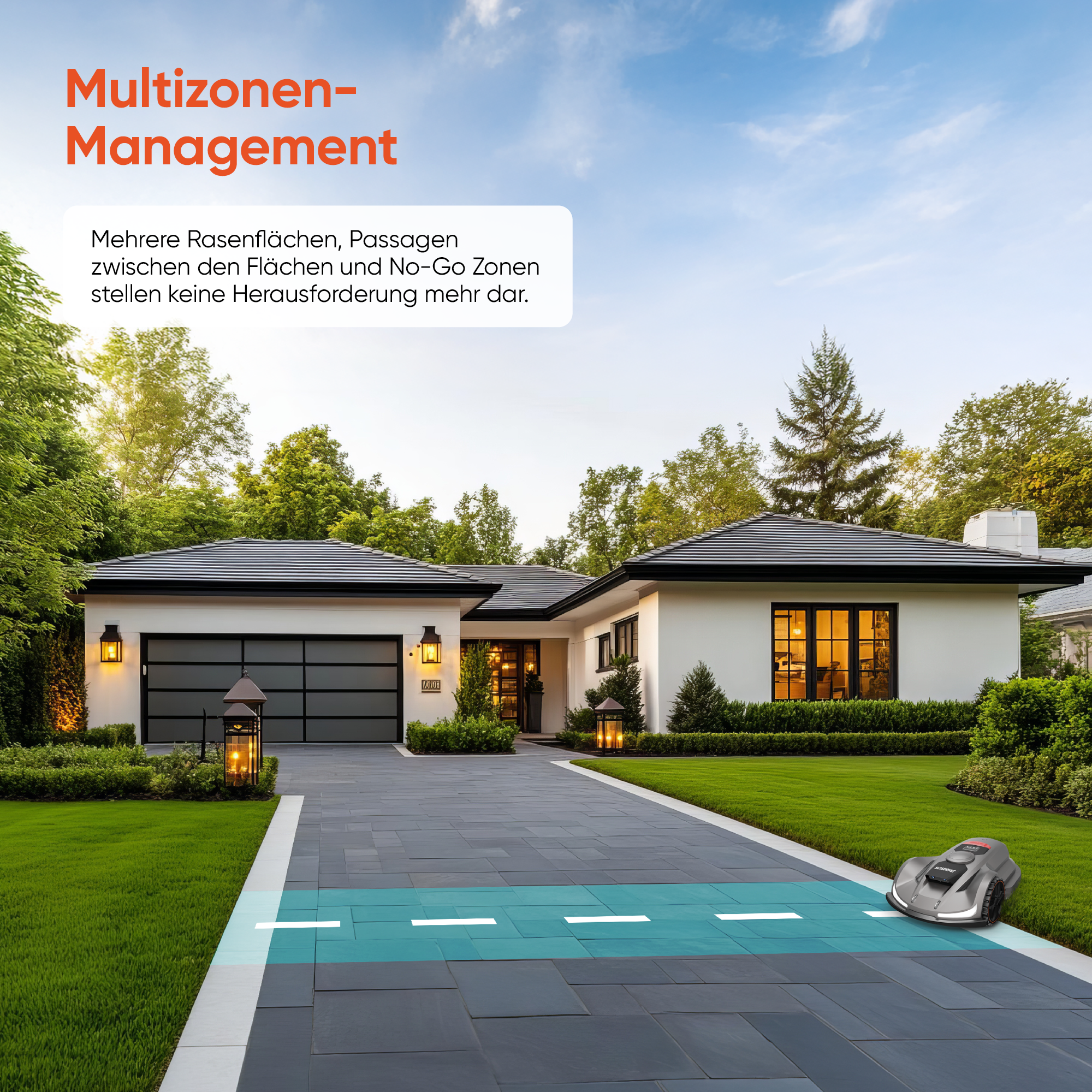 Sunseeker Elite X7 PLUS – Kabelloser Allrad-Mähroboter für Gärten bis 6.000 m²