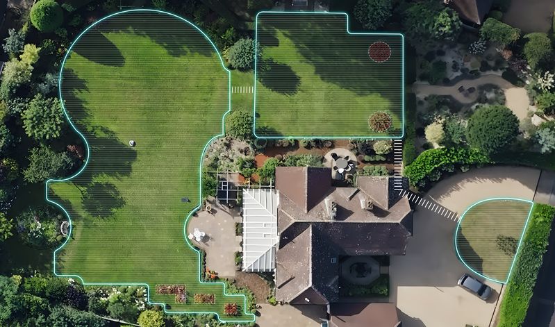 Segway Navimow i108E robotic lawn mower with AI mapping, app control, and waterproof design